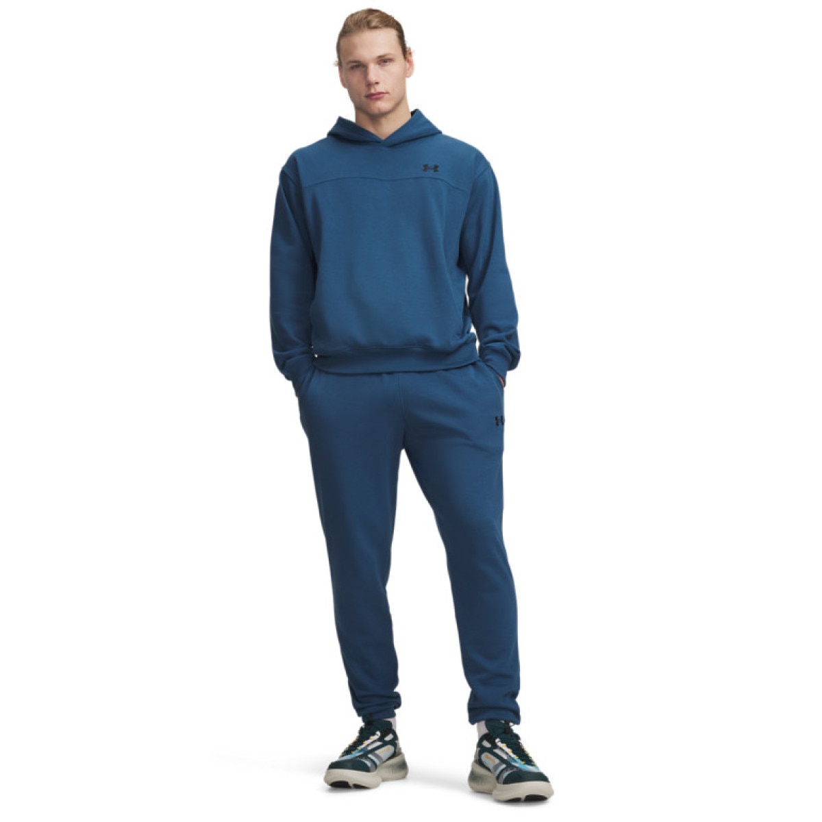 Męskie spodnie dresowe joggery Under Armour UA Rival Lightweight - granatowe