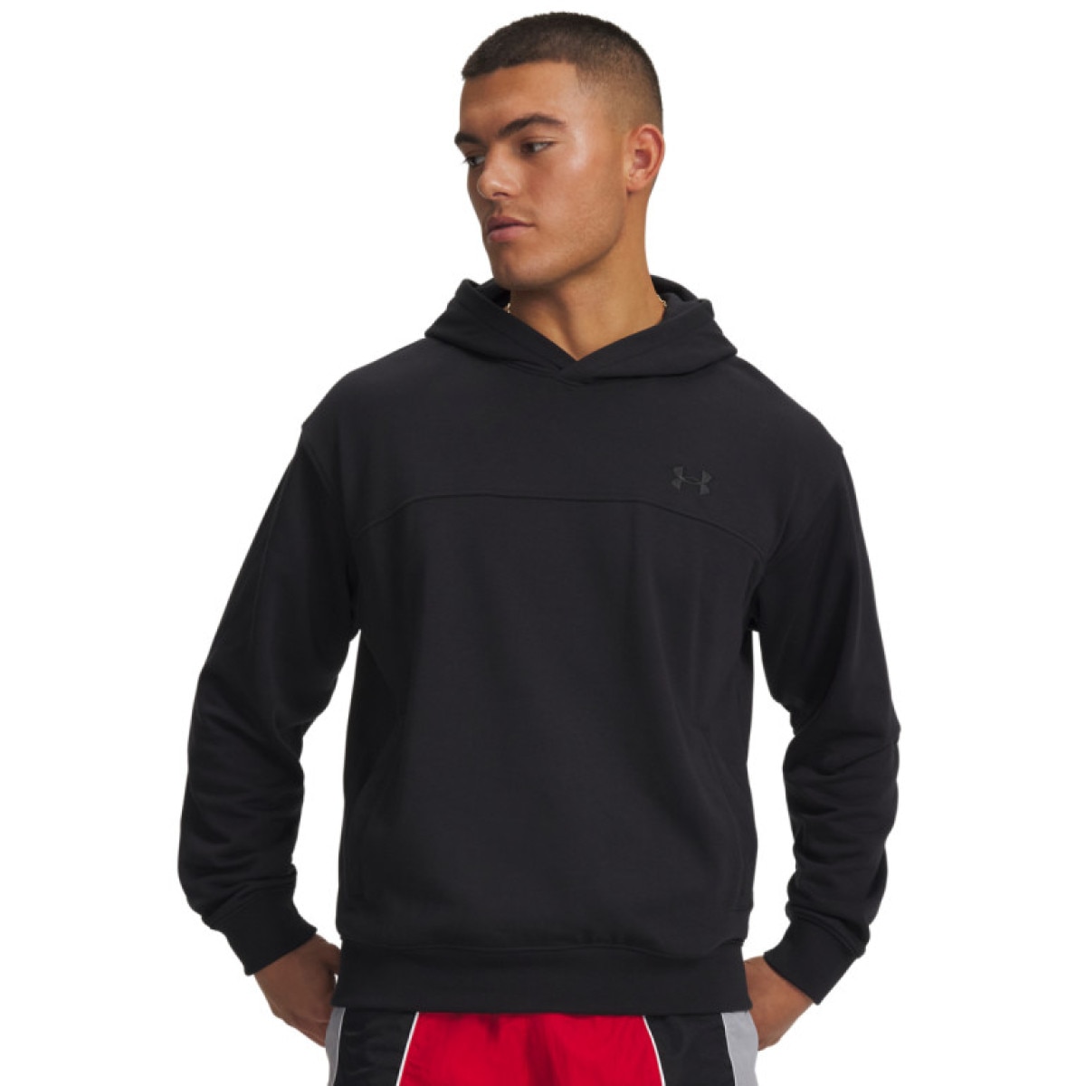 Męska bluza dresowa nierozpinana z kapturem Under Armour UA Rival Lightweight - czarna