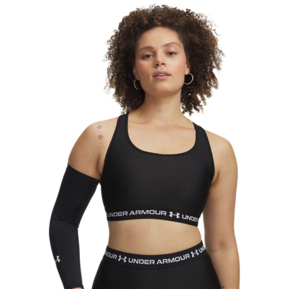 Biustonosz treningowy Under Armour Crossback Mid Bra - czarny