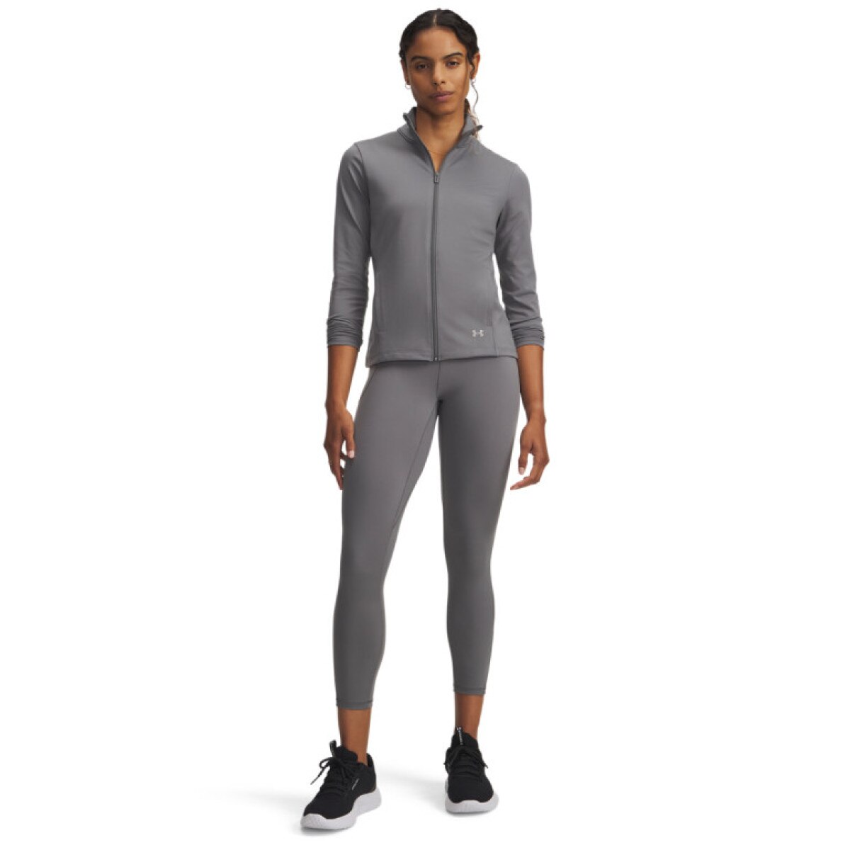 Damskie legginsy treningowe Under Armour Motion Mesh Ankle Legging - szare