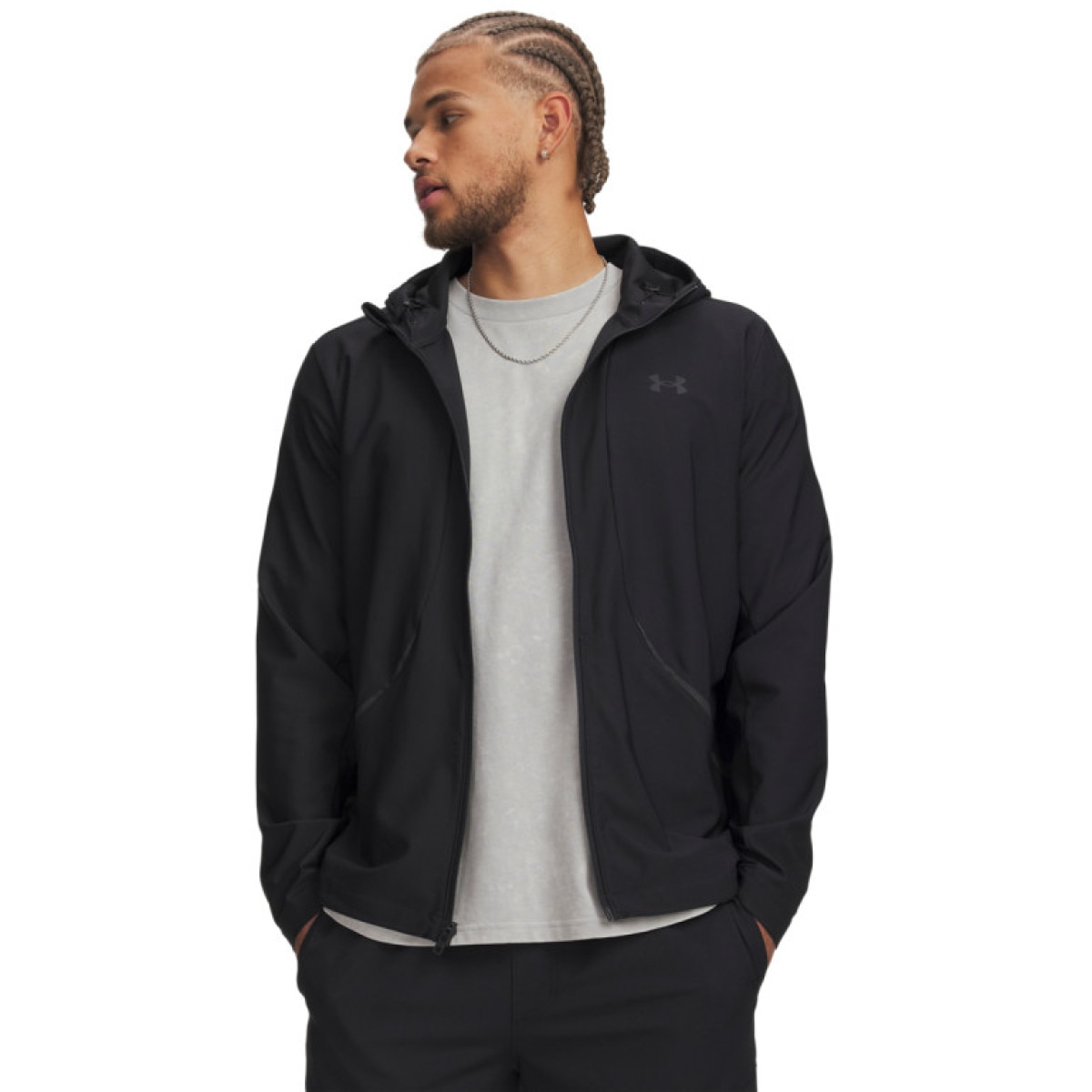 Męska kurtka z kapturem Under Armour UA Unstoppable Woven Jacket - czarna