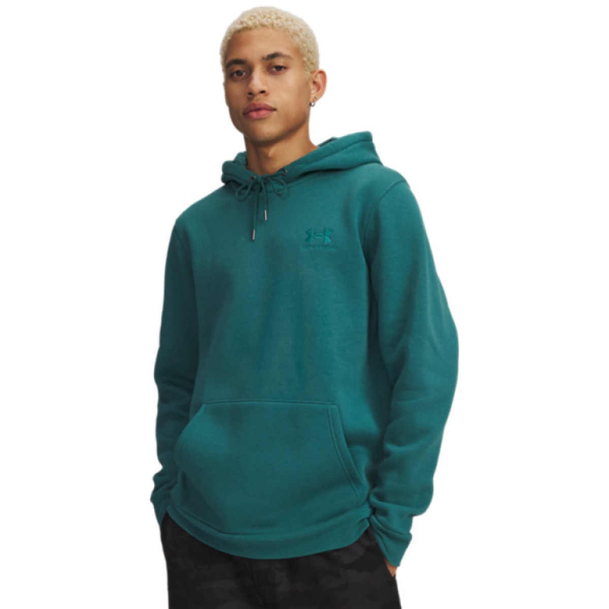 Męska bluza dresowa nierozpinana z kapturem Under Armour UA Icon Fleece Hoodie - zielona