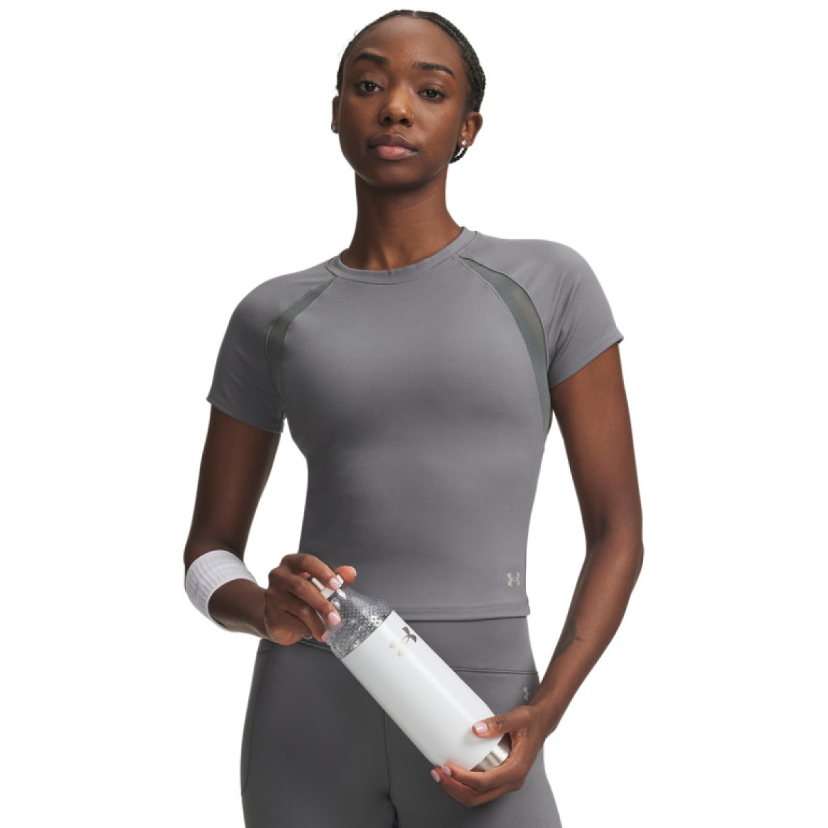 Damska koszulka treningowa Under Armour Motion Mesh SS - szara
