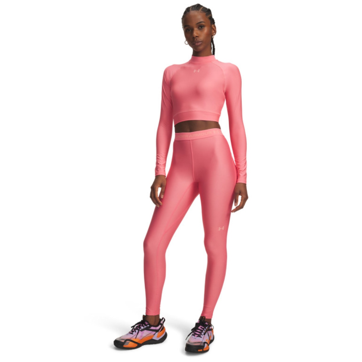Damskie legginsy treningowe Under Armour HeatGear Legging - różowe