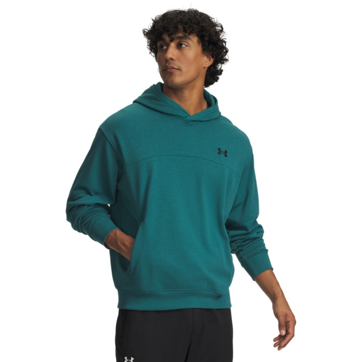 Męska bluza dresowa nierozpinana z kapturem Under Armour UA Rival Lightweight - zielona