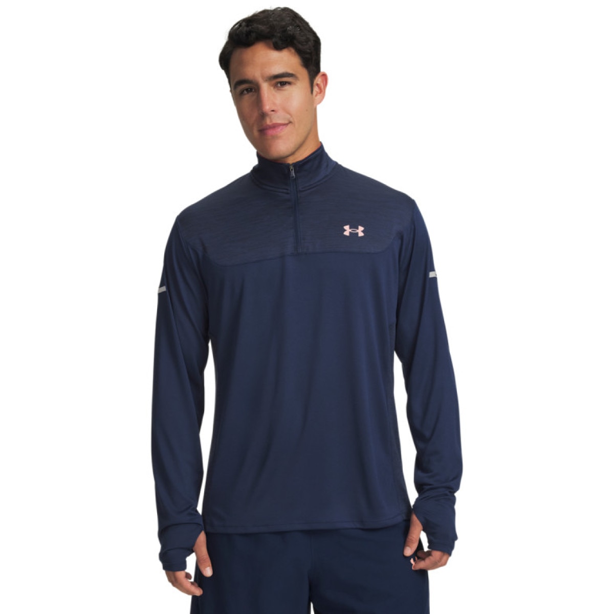 Męska bluza treningowa nierozpinana bez kaptura Under Armour UA Tech Utility 1/4 Zip - granatowa