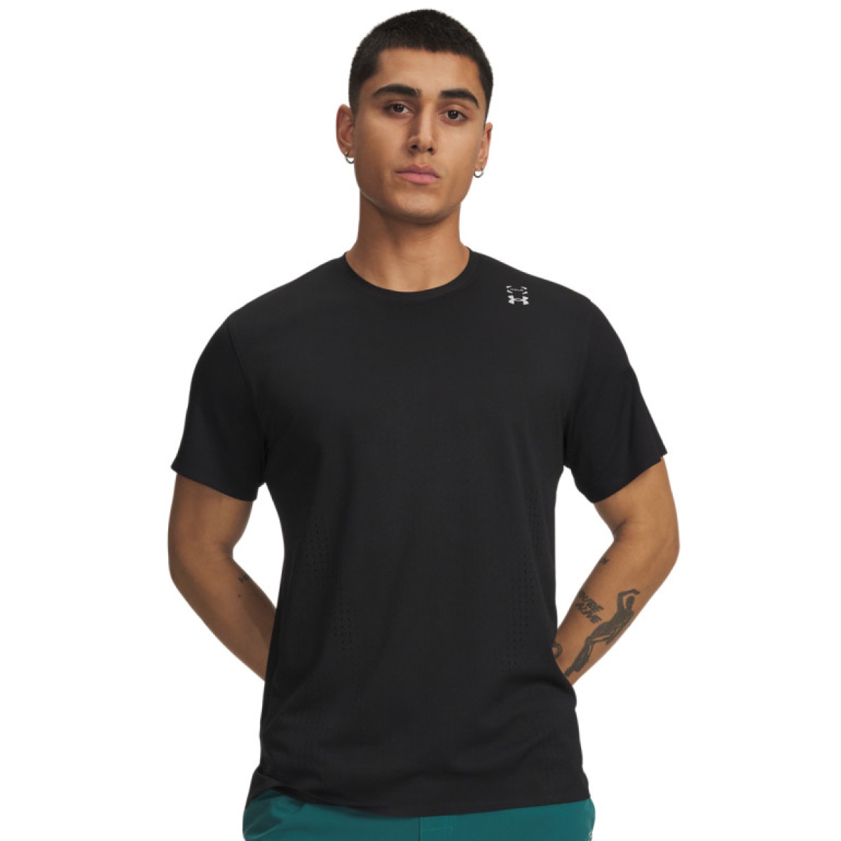 Męska koszulka treningowa Under Armour UA Halo Vent SS - czarna