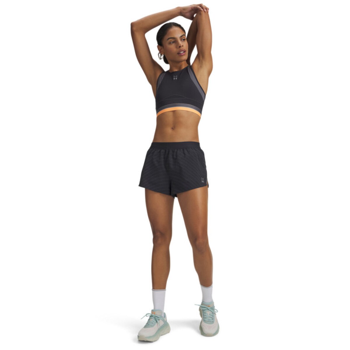 Damskie spodenki do biegania Under Armour UA Halo Run Reflective Short - czarny