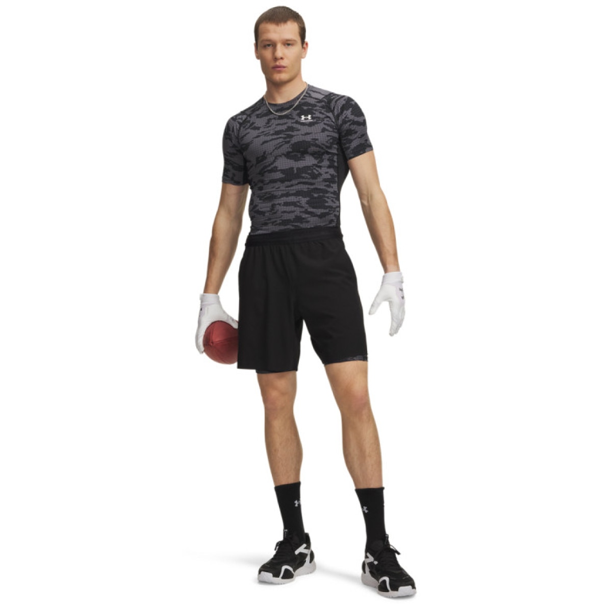 Męskie spodenki treningowe Under Armour UA HG Printed Lng Short - czarne