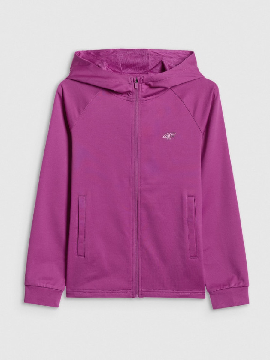 Dziewczęca bluza treningowa 4F 4FJRSS26TFSWF0989 - różowa