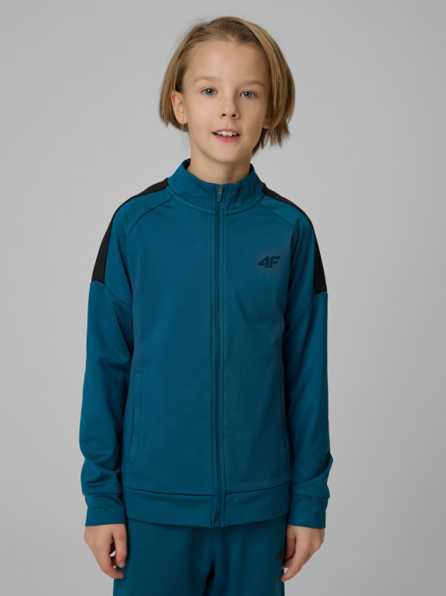 Chłopięca bluza treningowa 4F 4FJRSS26TFSWM0991 - niebieska