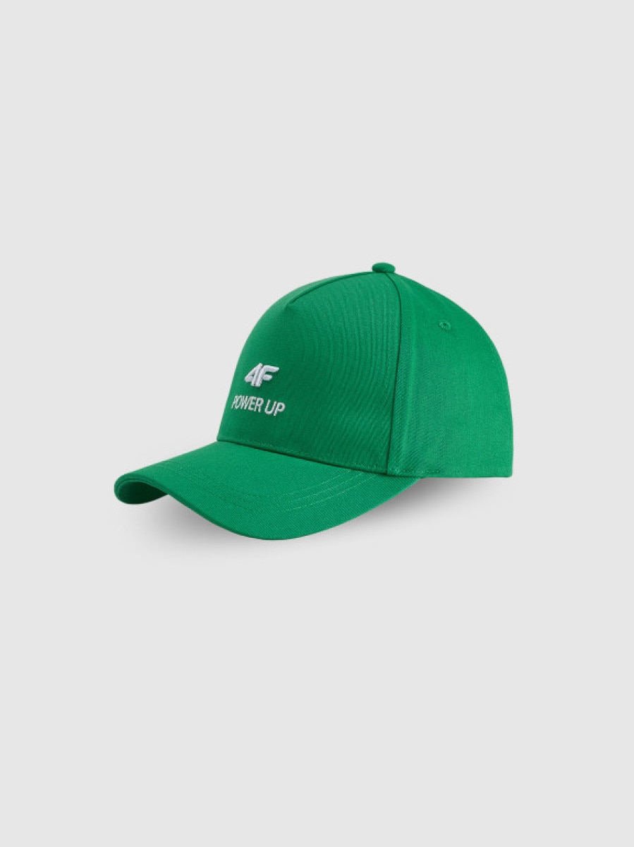 Czapka z daszkiem uniseks 4F 4FWSS26ACABU555 - zielona