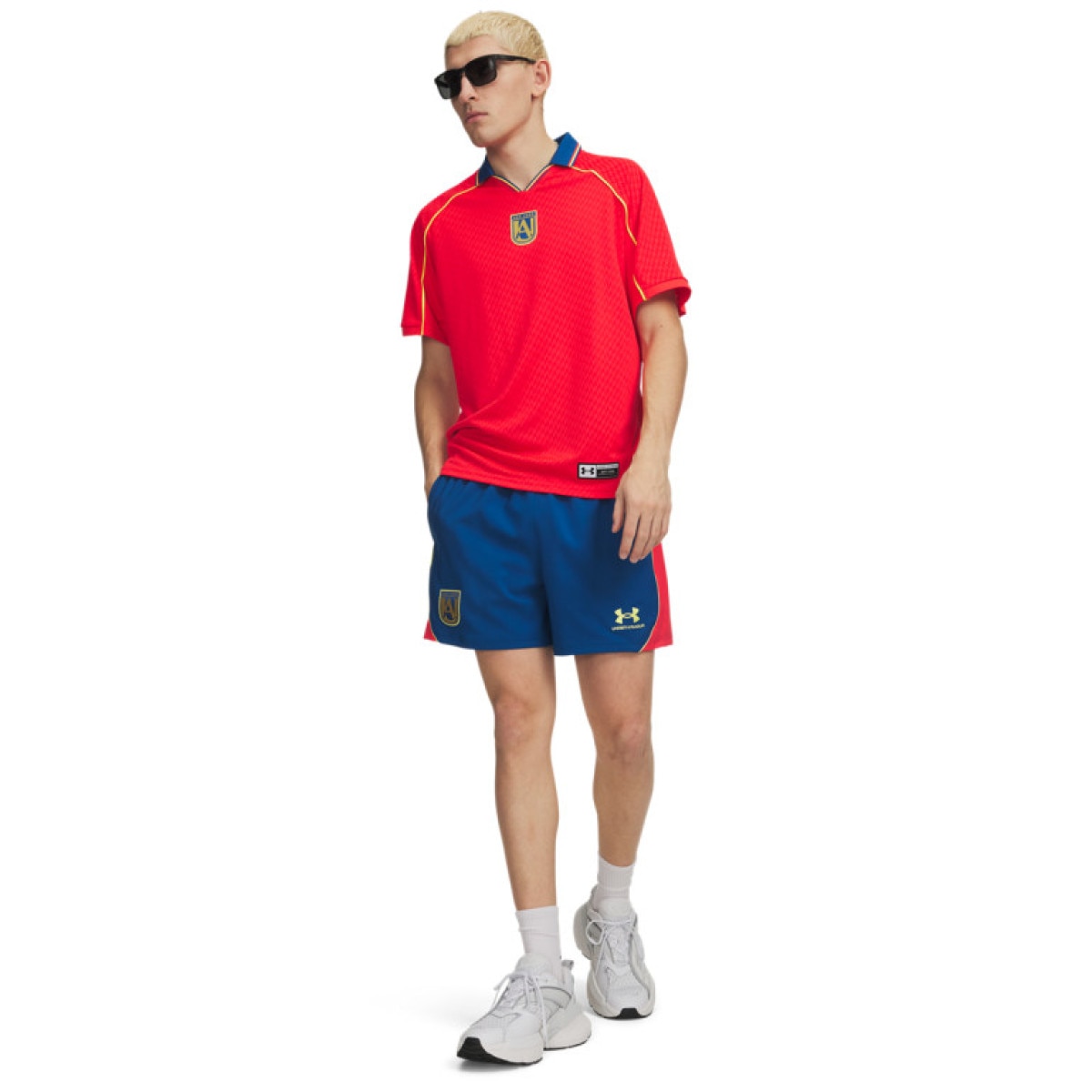 Męskie spodenki piłkarskie Under Armour UA 96 Terrace Country - niebieskie