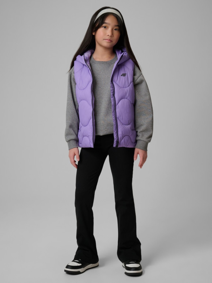 Dziewczęce legginsy 4F 4FJWSS26TTIGF275 - czarne