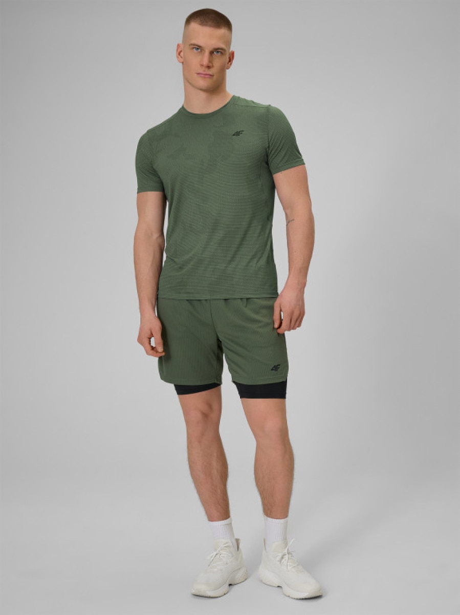 Męskie spodenki treningowe 4F 4FWSS26TFSHM1259 - khaki