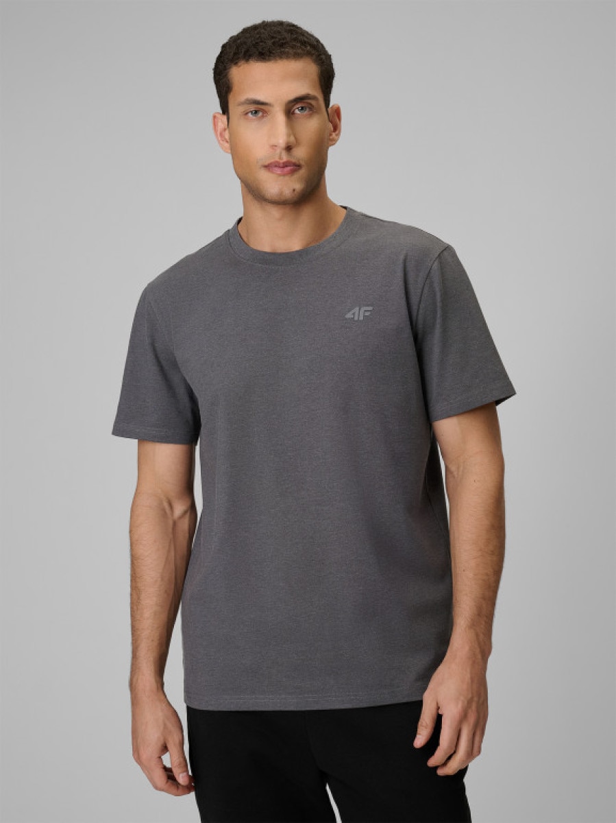 Męski t-shirt bez nadruku (2-pack) 4F 4FRSS26TTSHM4226 - multikolor