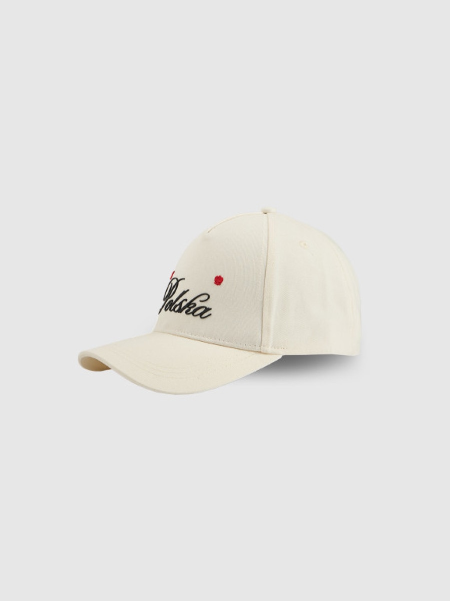 Czapka z daszkiem kibica 4F 4FRSS26ACABF0711 - biała