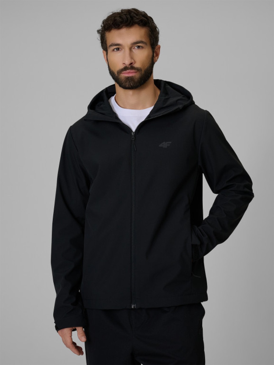 Męska kurtka softshell 4F 4FRSS26TSOFM624 - czarna