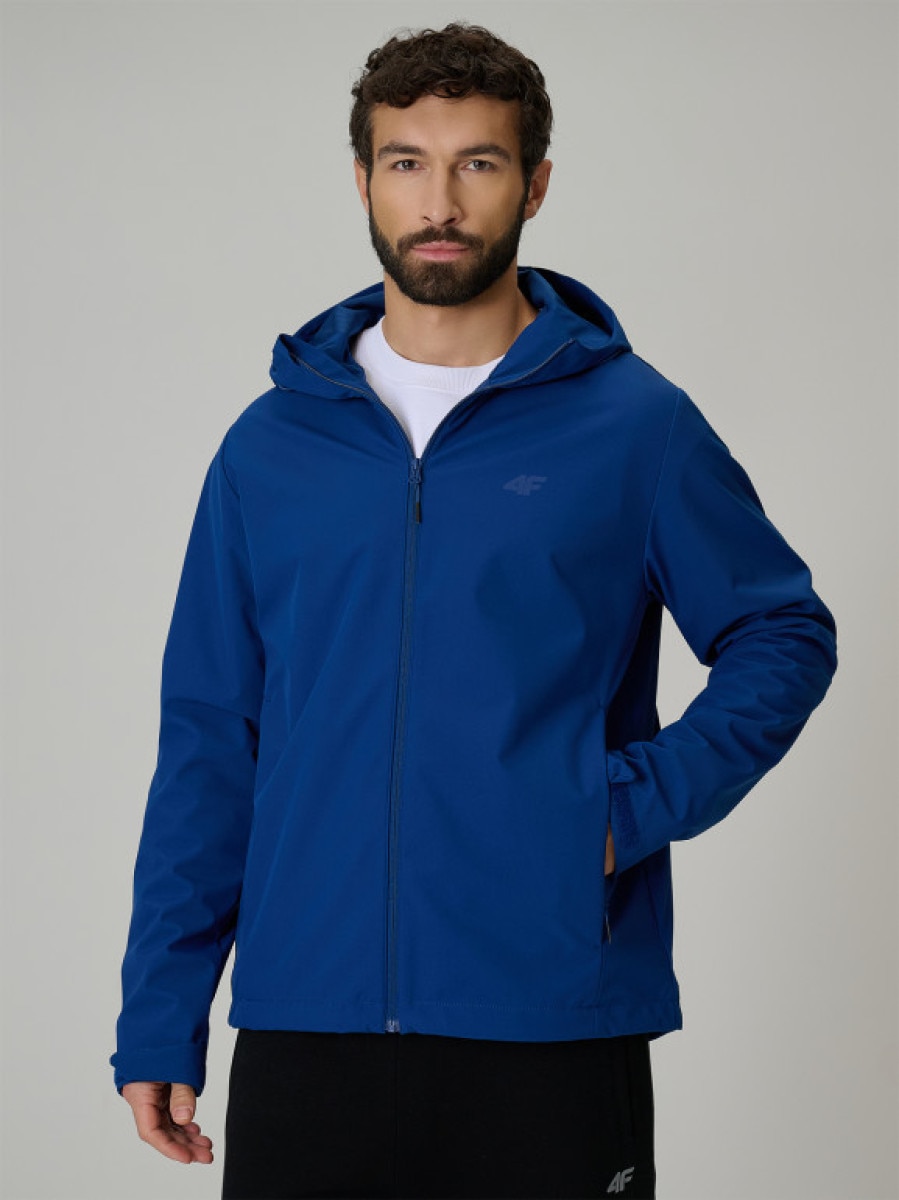 Męska kurtka softshell 4F 4FRSS26TSOFM624 - granatowa