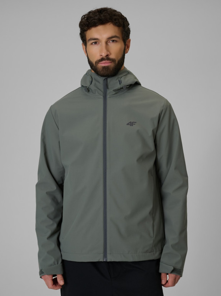 Męska kurtka softshell 4F 4FRSS26TSOFM624 - zielona
