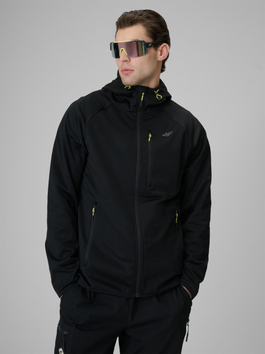 Męska kurtka przejściowa softshell 4F 4FRSS26TSOFM625 - czarna
