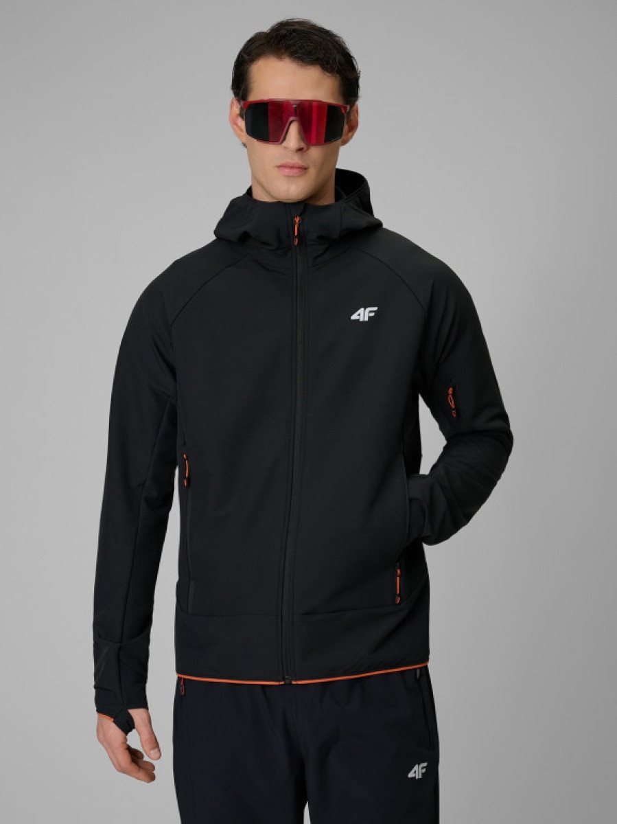Męska kurtka trekkingowa softshell 4F 4FRSS26TSOFM644 - czarna