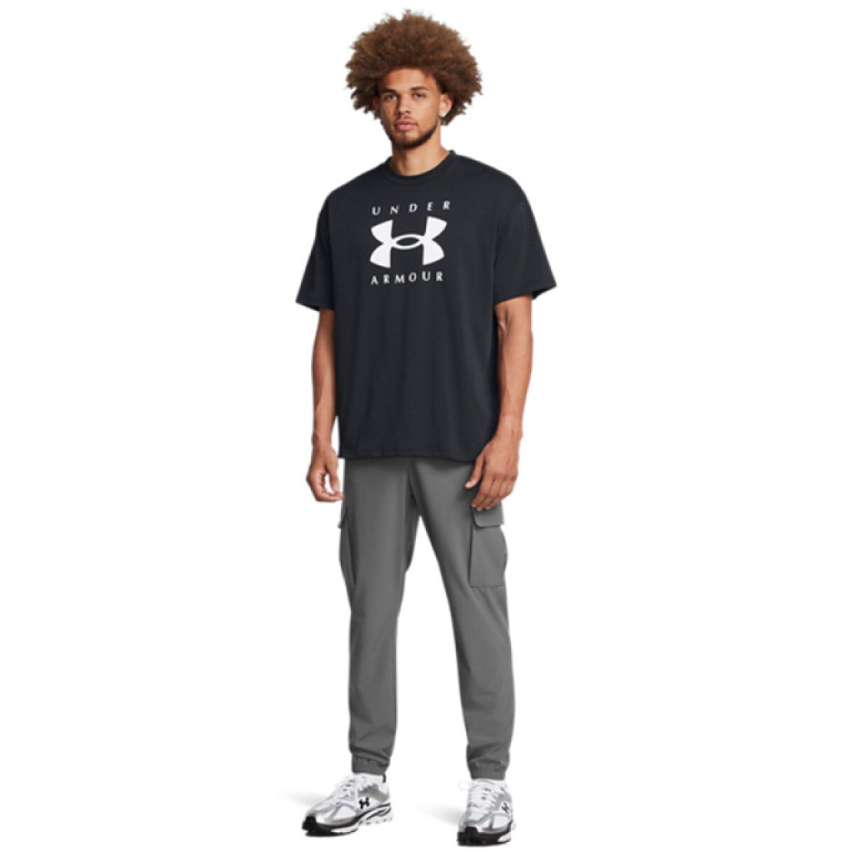 Męskie spodnie treningowe Under Armour UA Vibe Woven Cargo Pants - szare