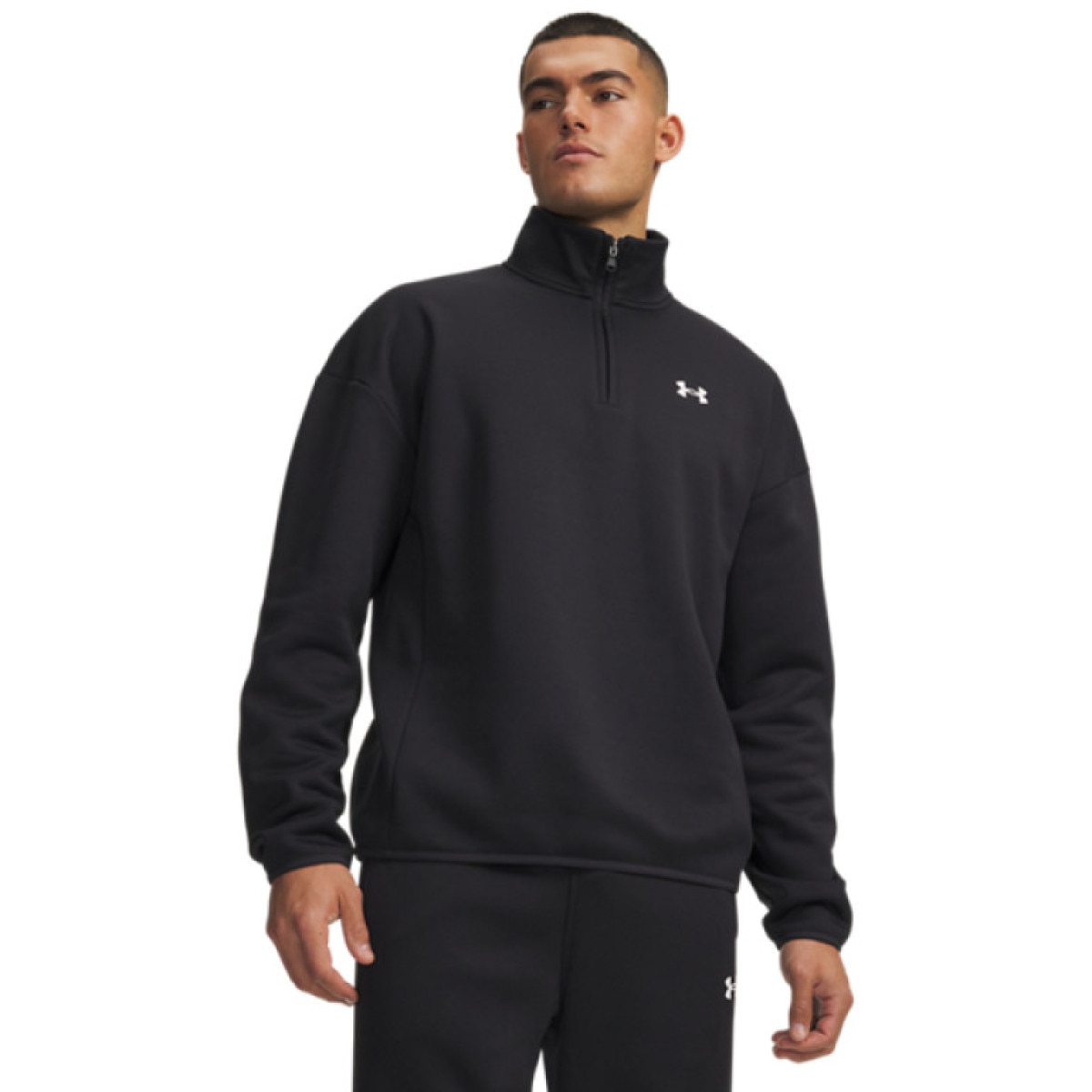 Męska bluza treningowa Under Armour UA Armour Fleece 1/4 Zip - czarna