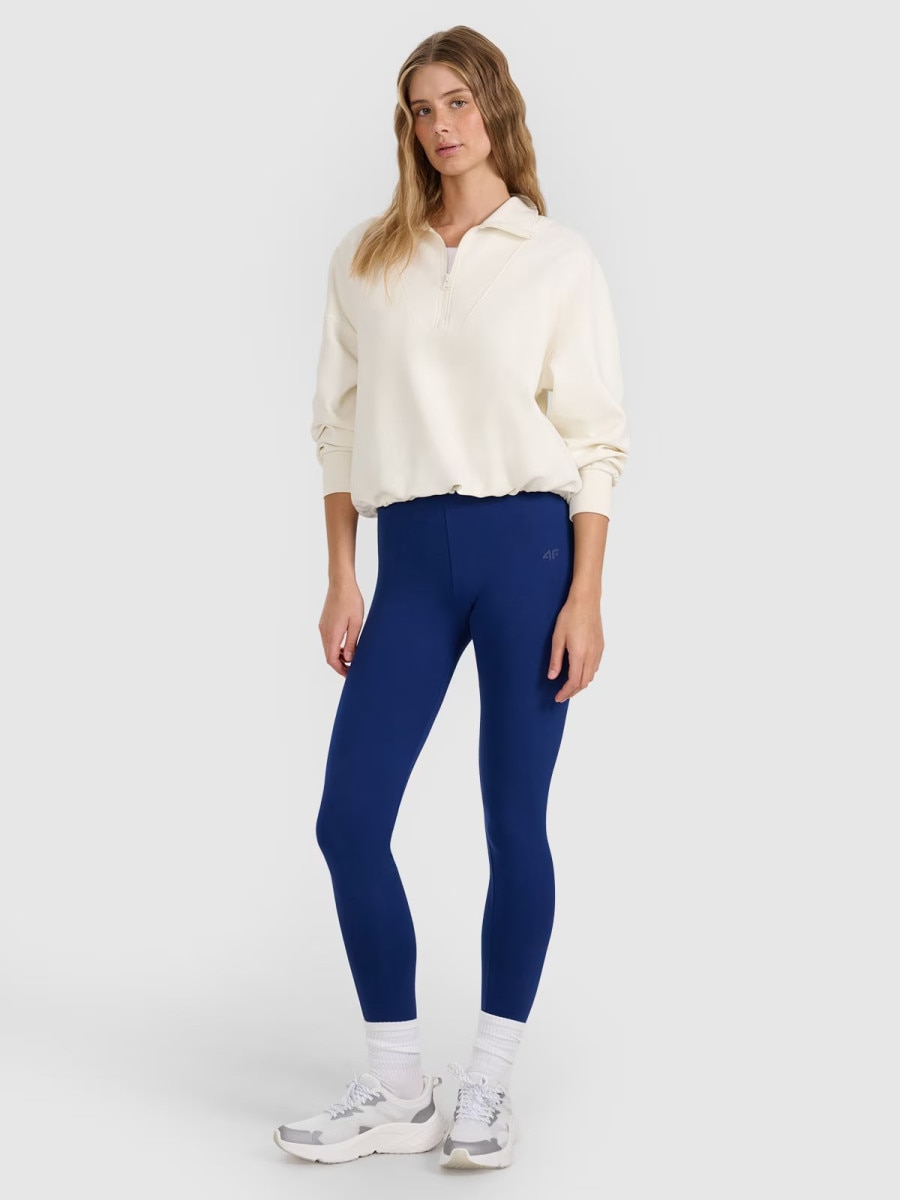 Damskie legginsy dzianinowe 4F 4FWMM00TTIGF195 - granatowe