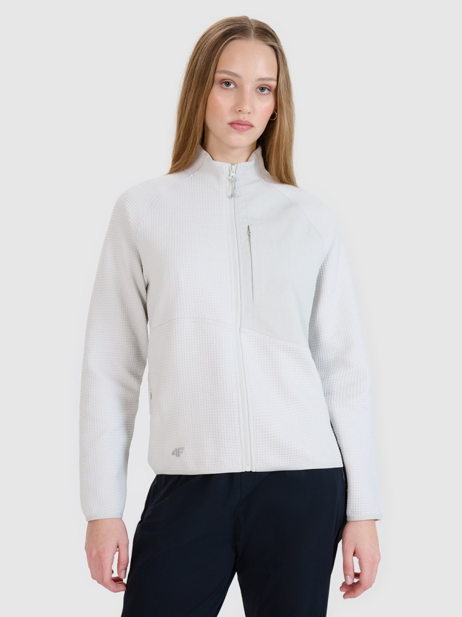 Damska bluza dresowa 4F 4FWSS25TSWSF1741 - szara