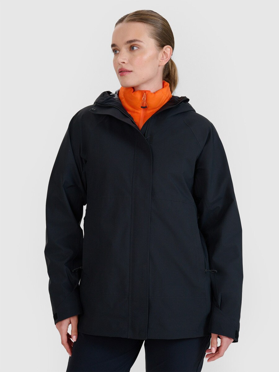 Damska kurtka trekkingowa 4F 4FWSS25TTJAF0751 - czarna