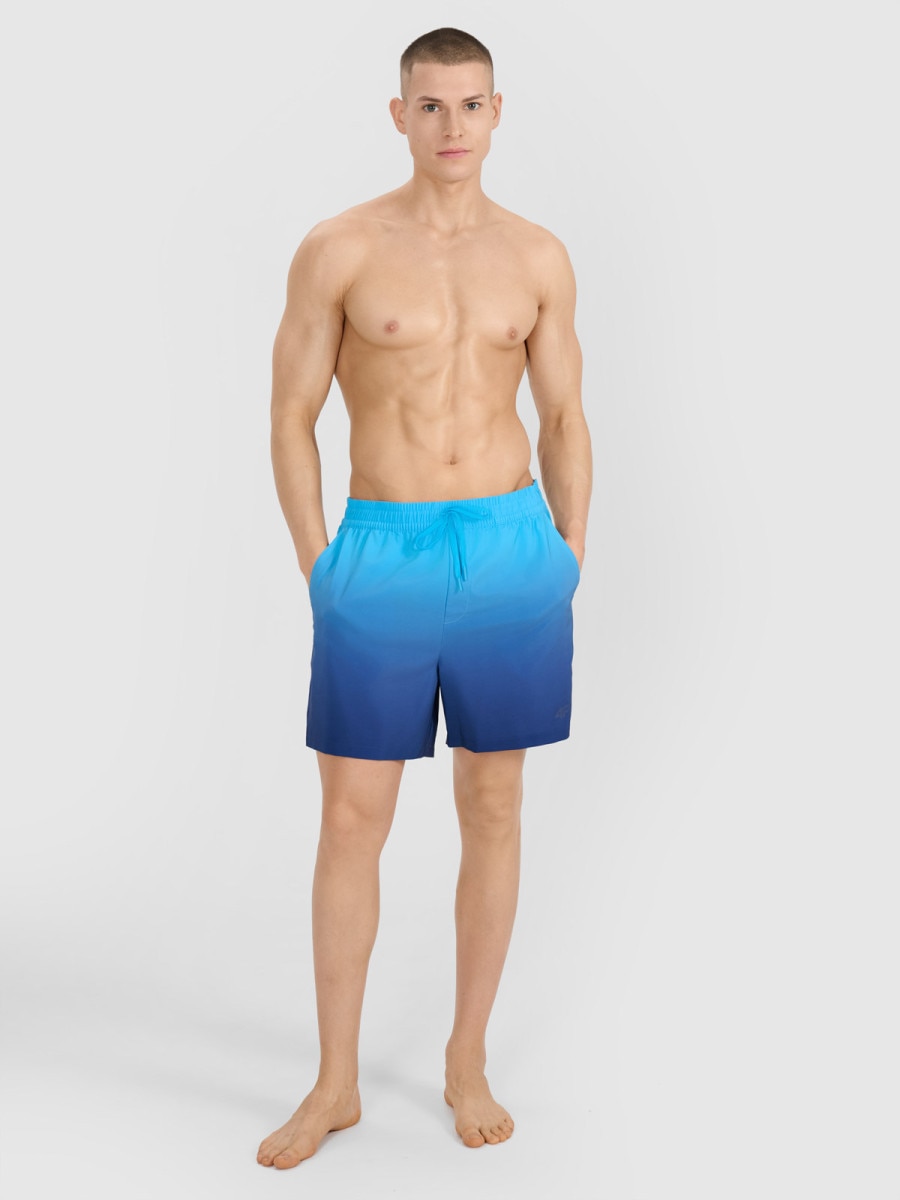 Męskie spodenki plażowe 4F 4FWSS25UBDSM132 - niebieskie