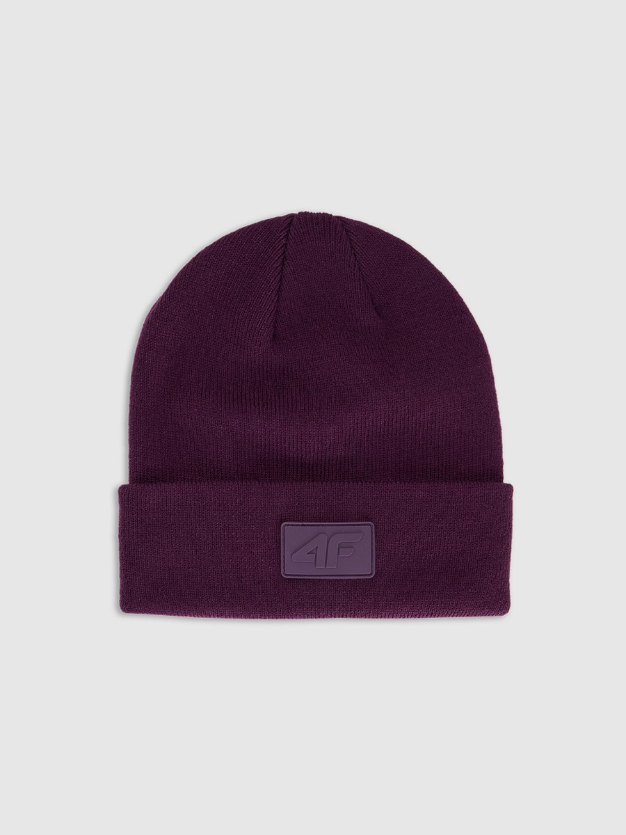 Czapka beanie uniseks 4F 4FRAW25ACAPU0809 - fioletowa