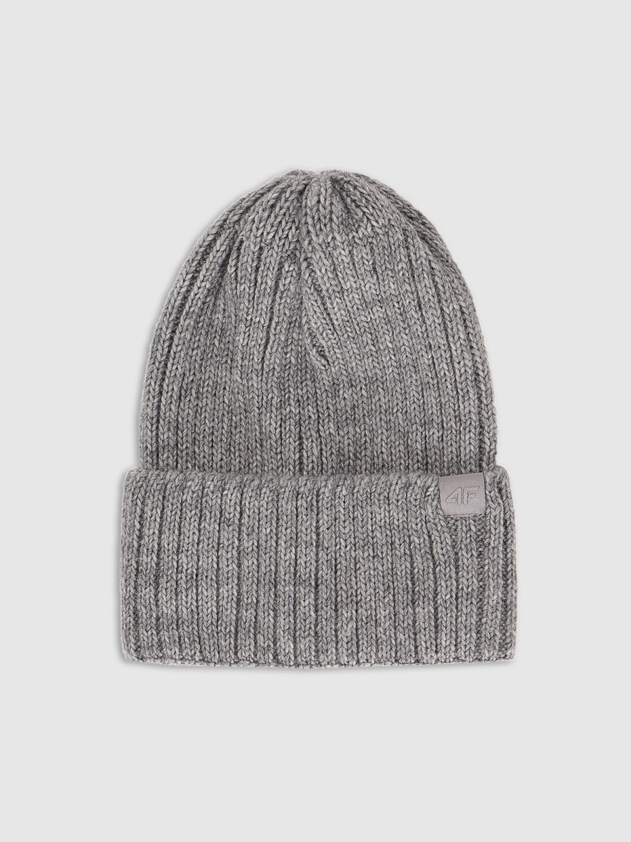 Damska czapka zimowa 4F 4FRAW25ACAPF0802 - szara