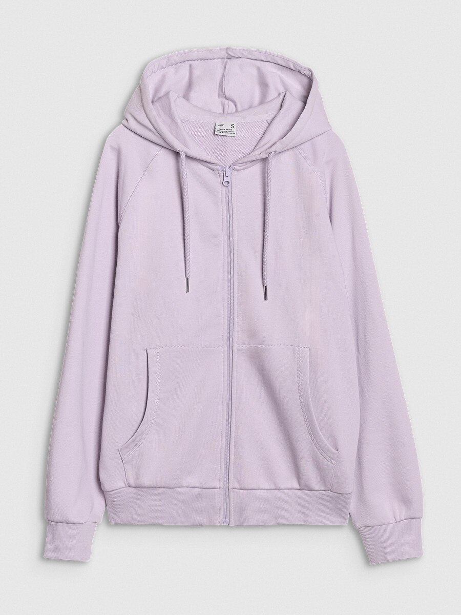 Damska dresowa rozpinana z kapturem 4F 4FWSS25TSWSF1541 - fioletowa