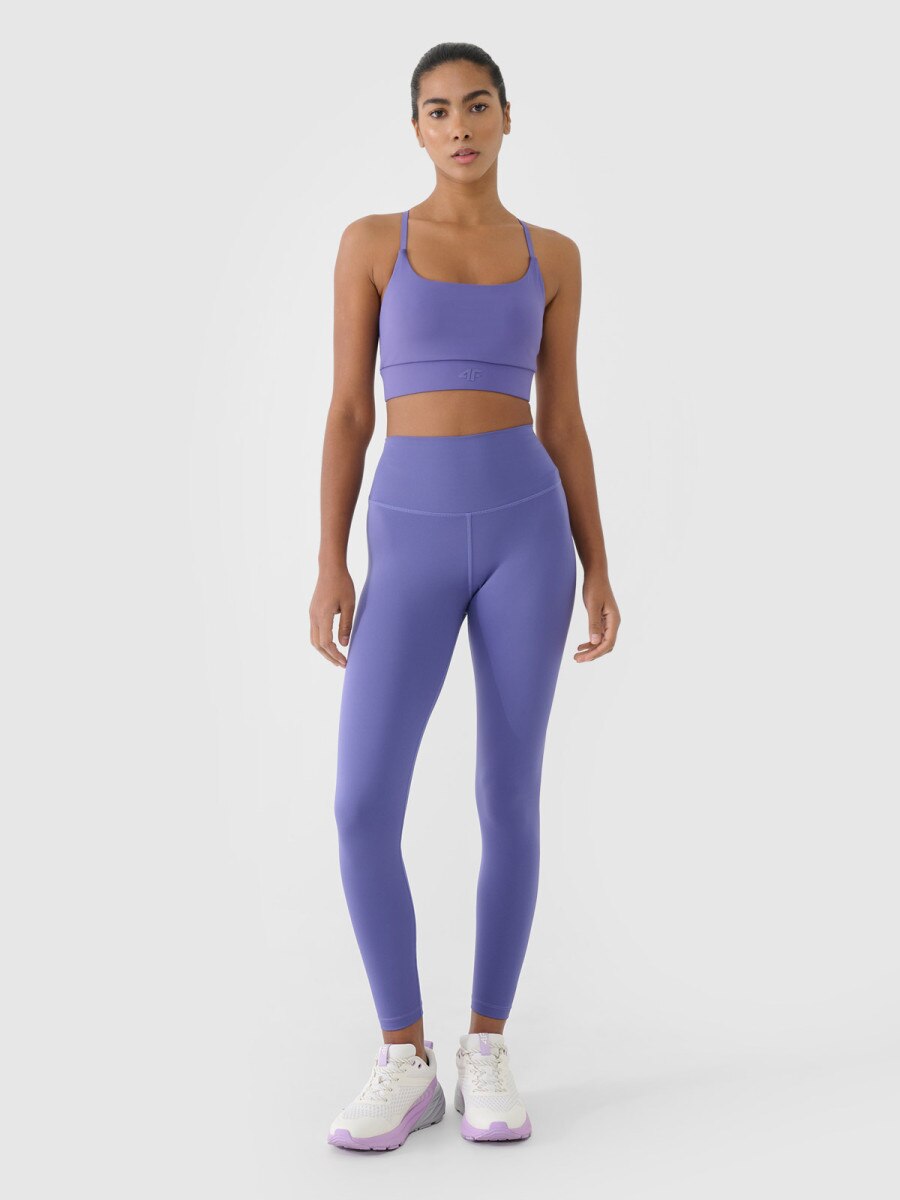 Damskie legginsy treningowe 4F 4FRSS25TFTIF306 - granatowe
