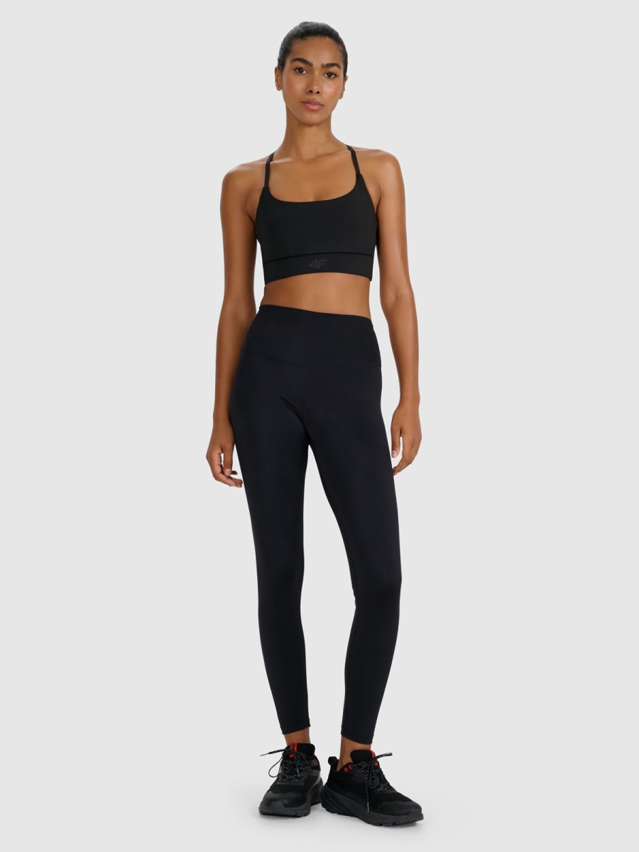 Damskie legginsy treningowe 4F 4FWMM00TFTIF411 - czarne