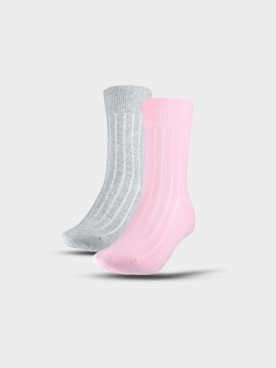 Damskie skarpetki casual (2-pack) 4F 4FWSS25USOCF375 - multikolor