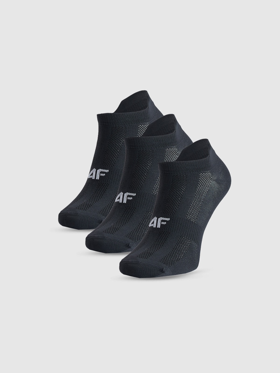 Damskie skarpetki treningowe (3-pack) 4F 4FWMM00UFSOF373 - czarne