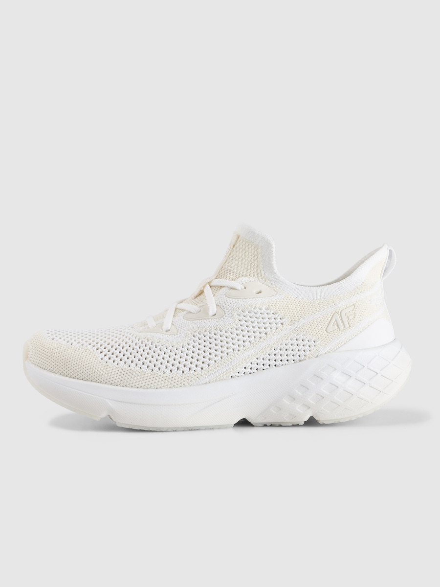 Damskie sneakersy 4F Velocore E-knit 4FRSS25FSPOF171 - białe