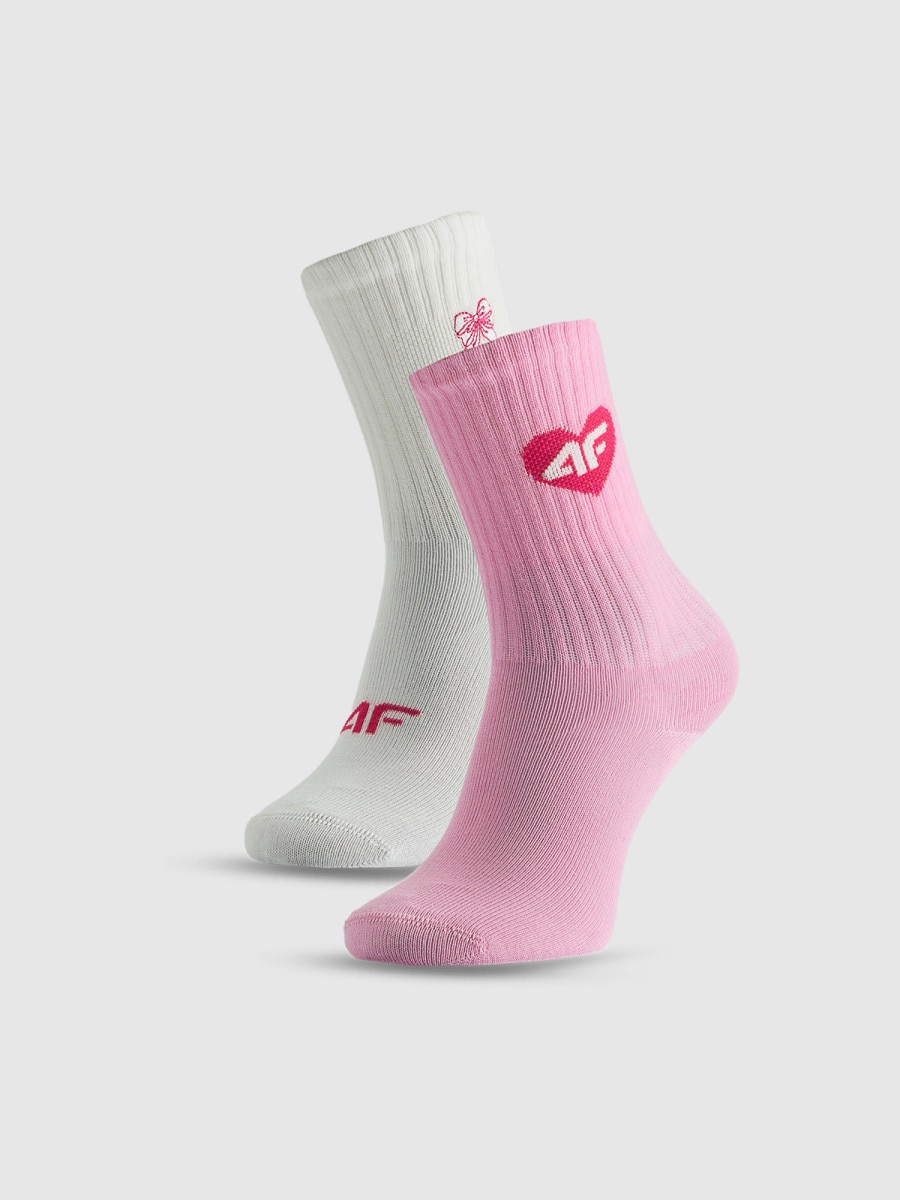 Dziewczęce skarpetki (2-pack) 4F 4FJRSS26USOCF668 - multikolor
