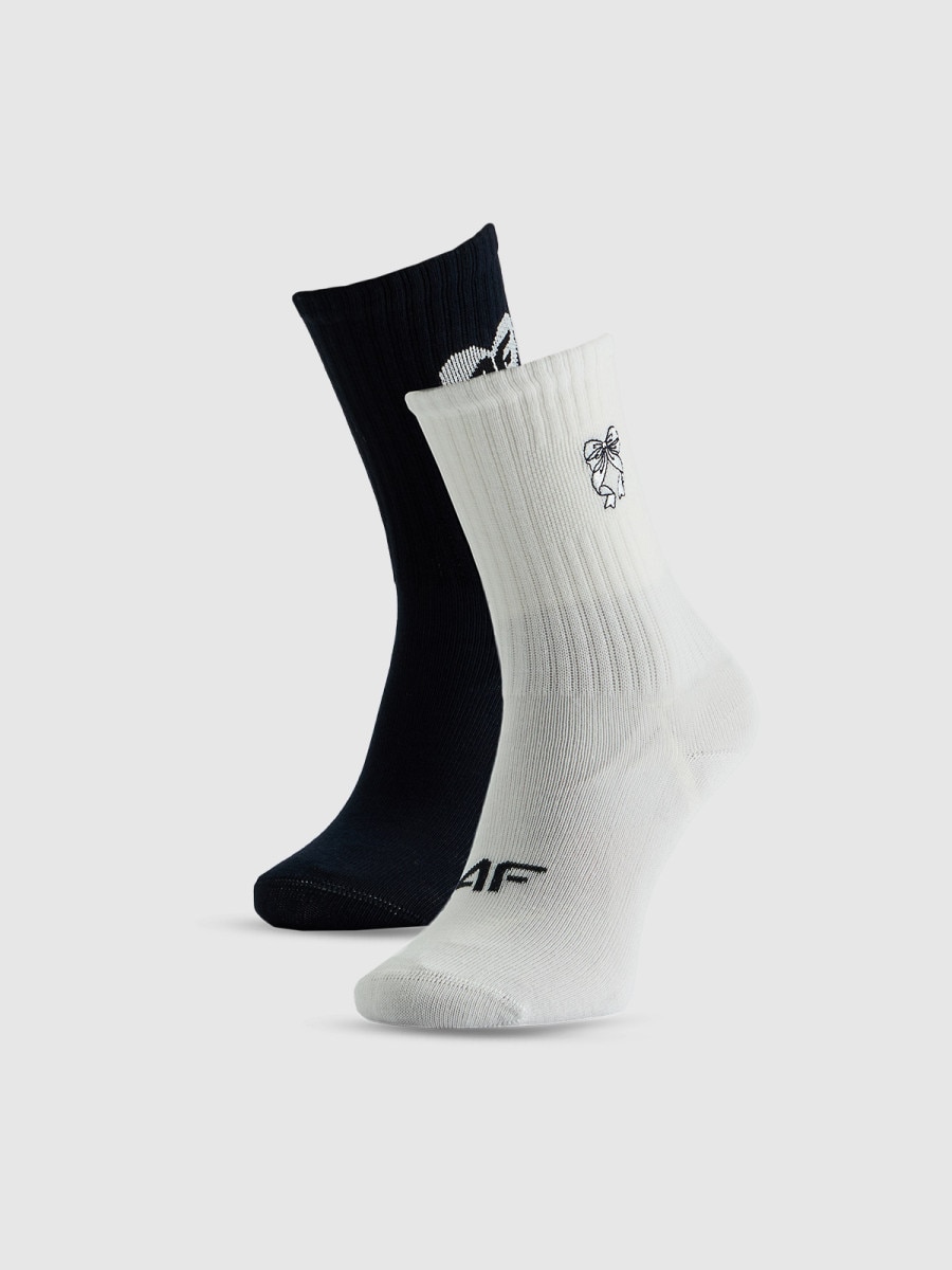 Dziewczęce skarpetki (2-pack) 4F 4FJRSS26USOCF668 - multikolor