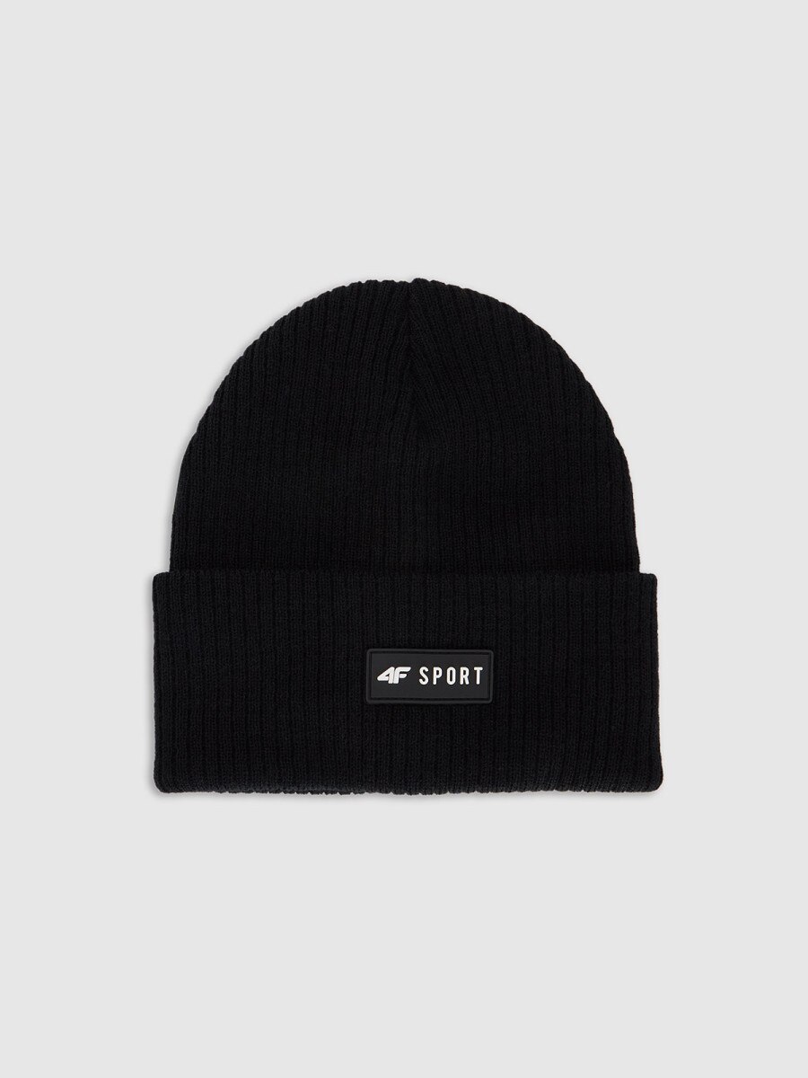 Chłopięca czapka zimowa 4F 4FJRAW25ACAPM0812 - czarna