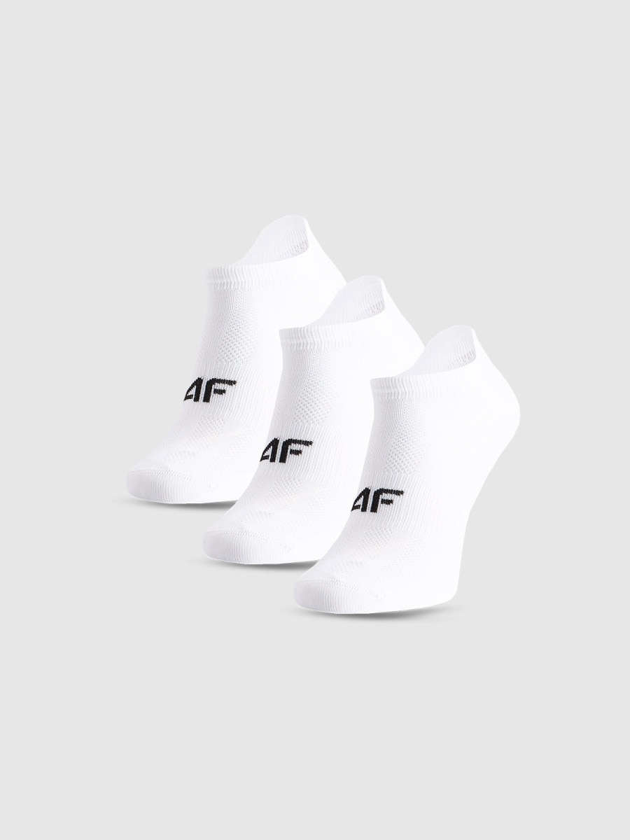 Chłopięce skarpetki treningowe (3-pack) 4F 4FJWMM00UFSOM261 - białe