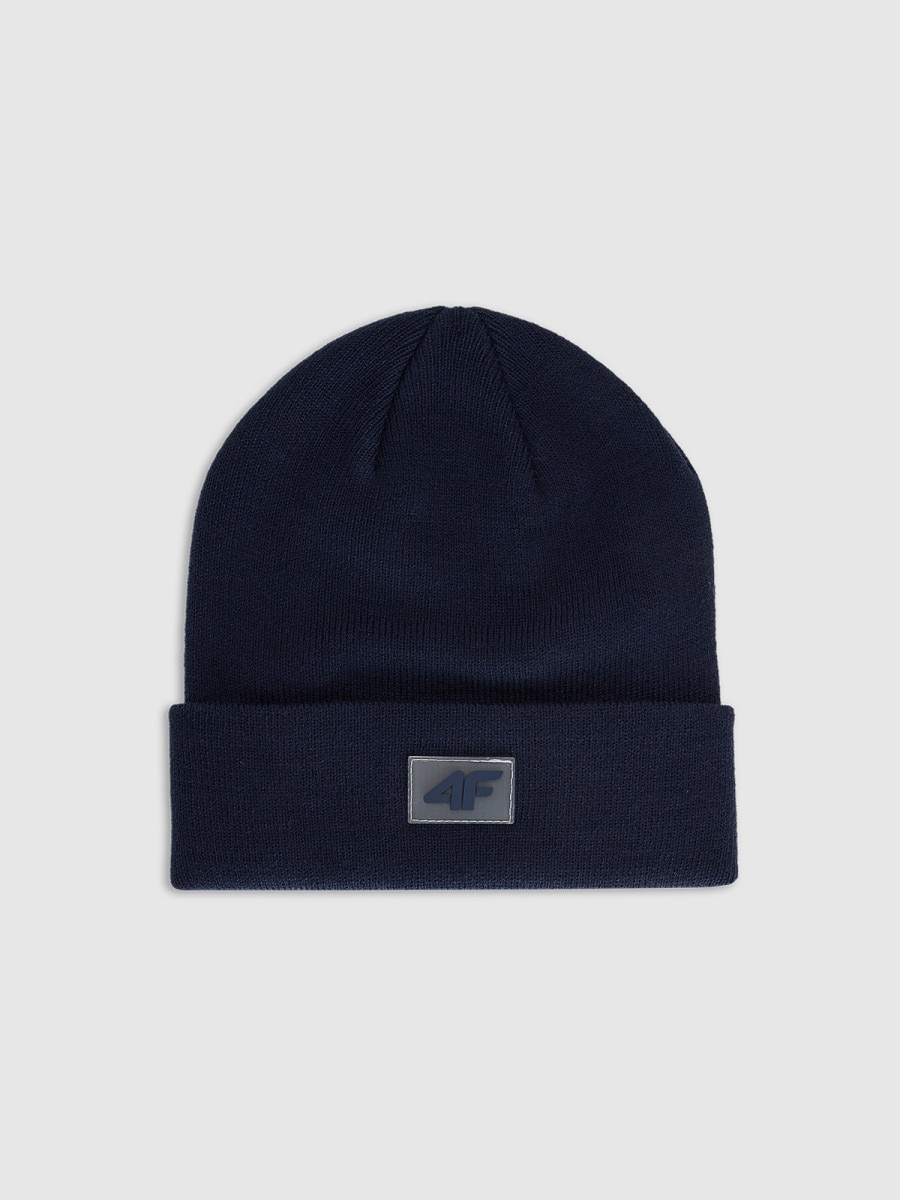 Dziecięca czapka zimowa 4F 4FJRAW25ACAPU0743 - granatowa