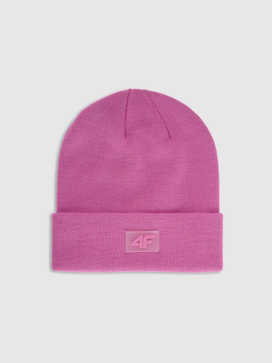 Dziecięca czapka zimowa 4F 4FJRAW25ACAPU0743 - różowa