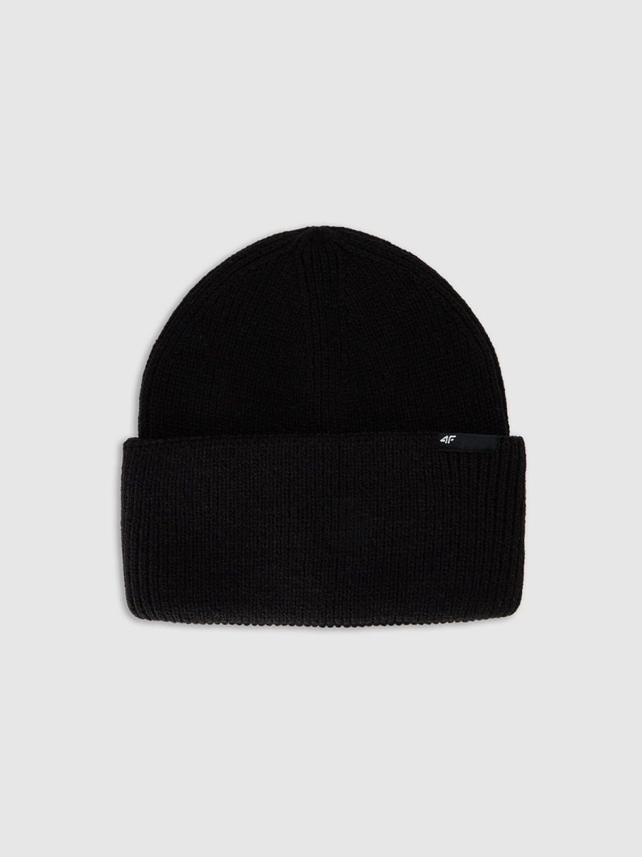 Dziecięca czapka zimowa 4F 4FJWAW25ACAPU652 - czarna