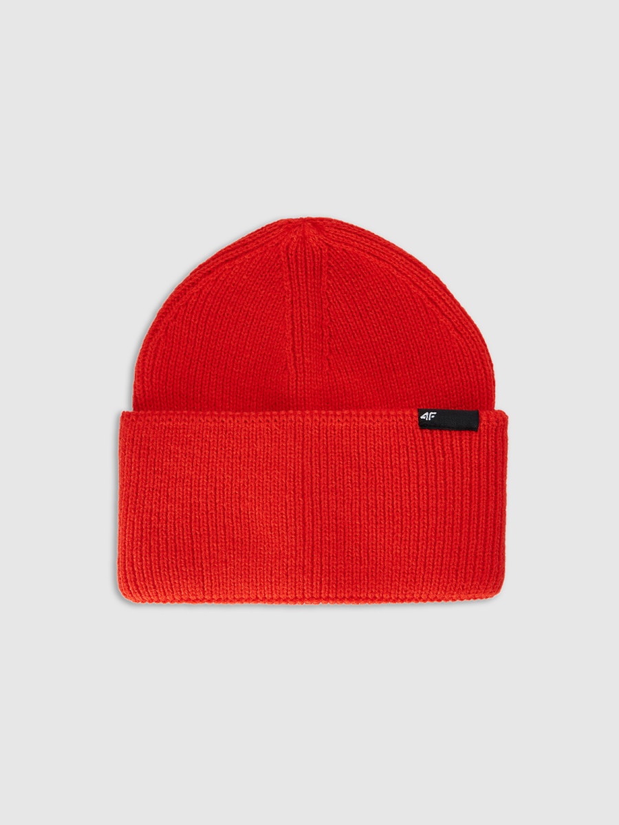 Dziecięca czapka zimowa 4F 4FJWAW25ACAPU652 - czerwona