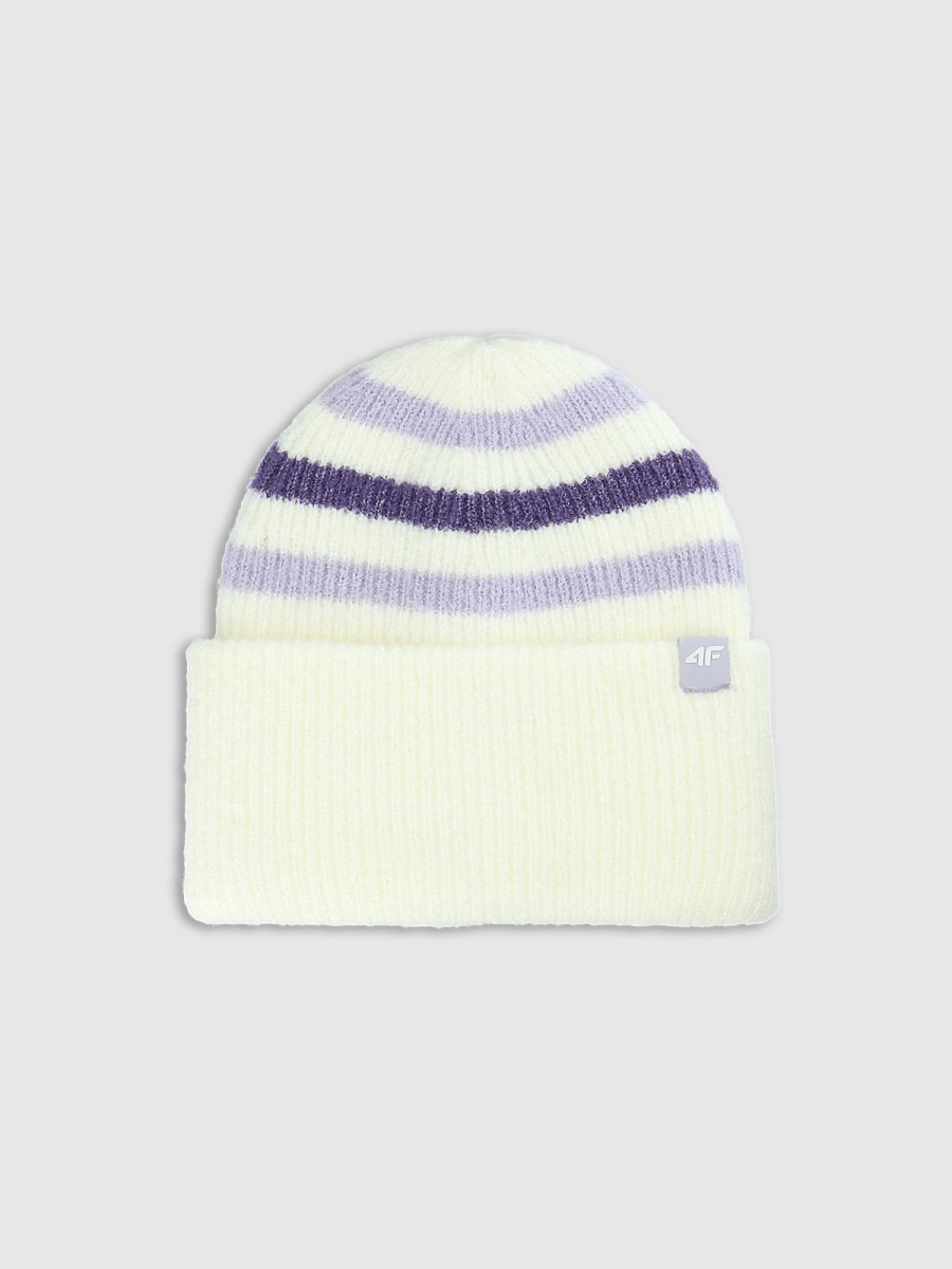 Dziewczęca czapka beanie 4F 4FJWAW25ACAPF646 - multikolor