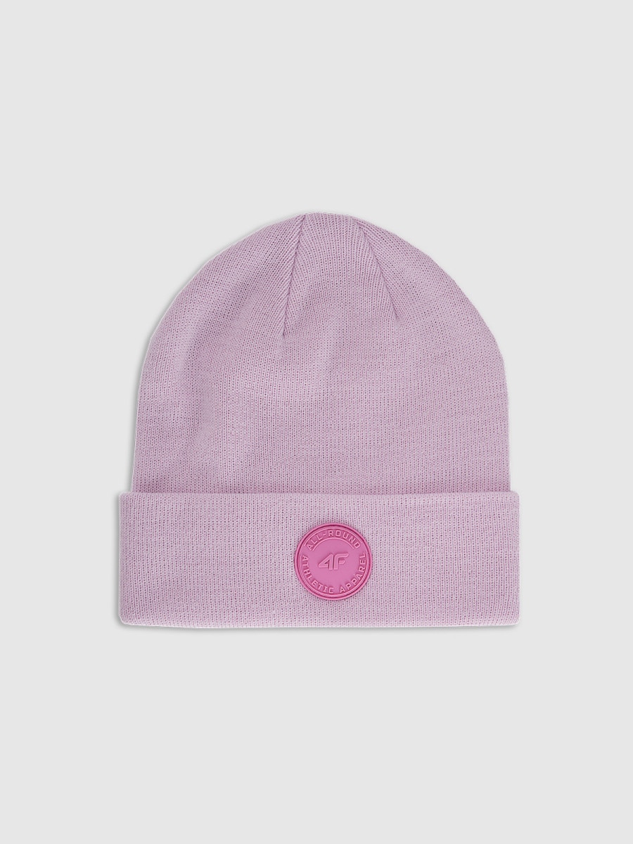 Dziewczęca czapka zimowa 4F 4FJRAW25ACAPF0749 - różowa